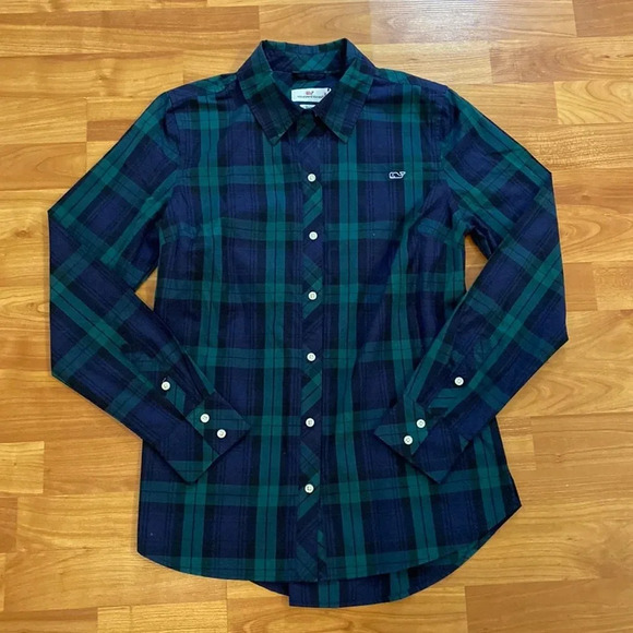 NWT Vineyard Vines Blackwatch Chilmark Classic Button Down in Jet Black - Picture 4 of 10